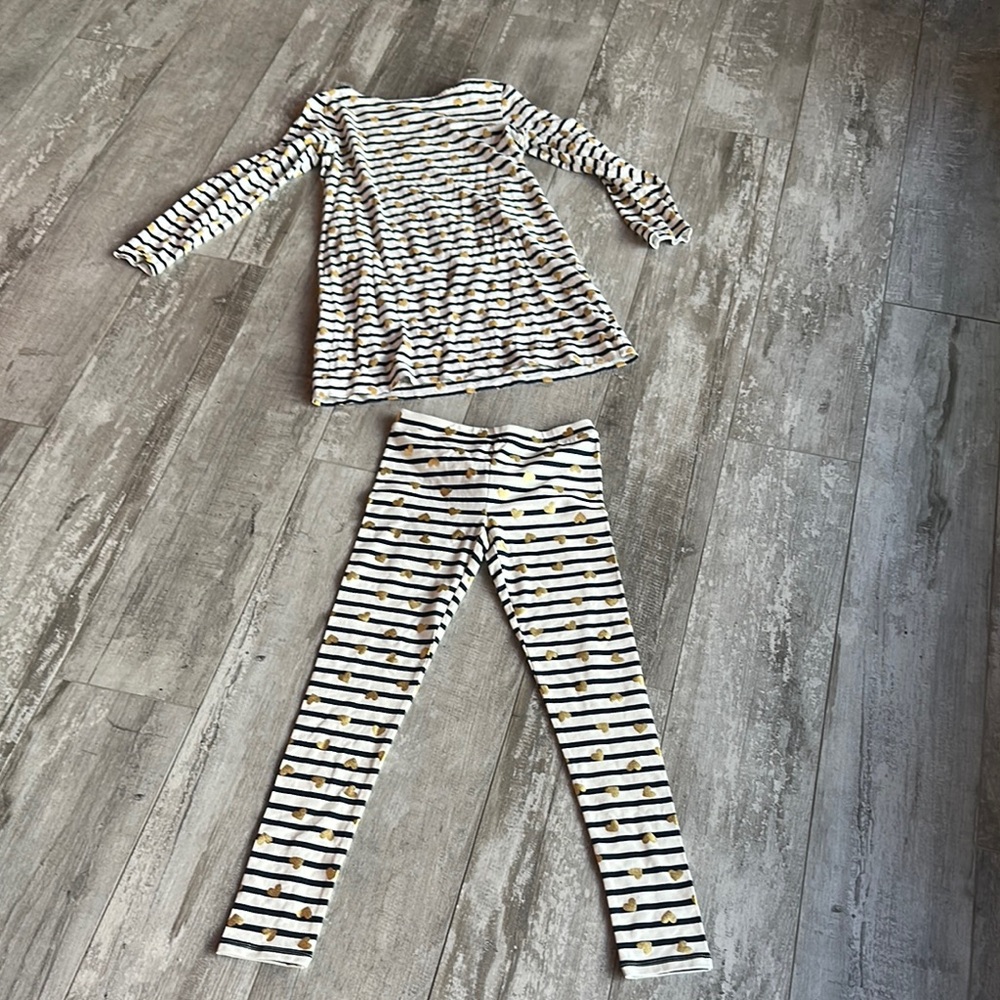 Crewcuts Black and White Striped dress Set